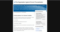 Desktop Screenshot of chronicprocrastination.org